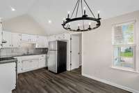 The two-car garage is just off the kitchen, through the laundry room.