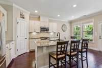 Kitchen overlooks Backyard