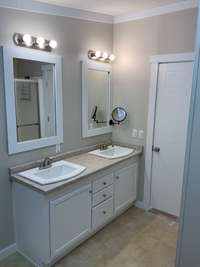 Master Bath with double Vanities, lots of storage. This bathroom is HUGE!!!!