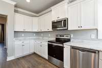 Look at the bright, white kitchen!