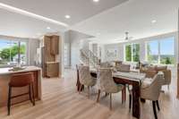 Eat in kitchen w/ separate dining area.