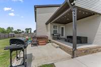 Amazing outdoor entertaining area with expanded concrete patio