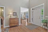 Foyer looking into formal living room. . .  which makes the perfect office space overlooking front yard