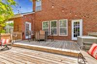 Wonderful outdoor deck. . . lots of room to enjoy!