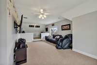 The other end of the extra large bonus room.  Great multi use space!