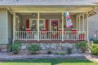 Enjoy all the animal watching at the privacy of your front covered porch.