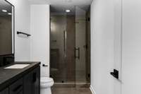 This guest ensuite makes this space more of a second owners suite.