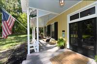 Front doors are original to the home.