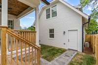 Detached two car garage with living quarters above