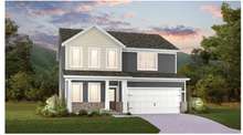 Artist rendering of a Hamilton with A elevation. Colors and garage swing will vary**