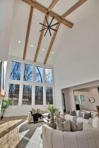 The living room ceiling is a show stopper!