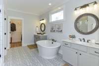 Optional Luxury Bath with optional Free Standing Tub. Photo is of a similar floor plan, not actual home.