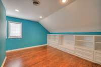 Bedroom 4 upstairs with built in cabinets