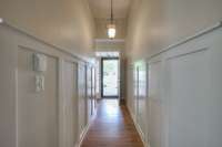 Wainscoting in the entry foyer area