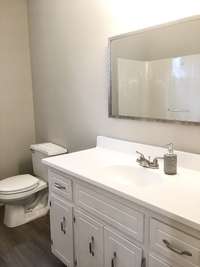 Main bathroom Shower/tub combo