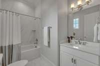 Light and airy!  Love that quartz countertop!