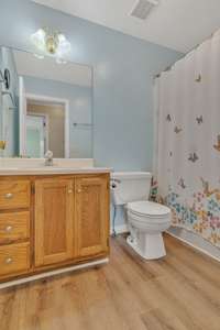 Additional full bathroom on main level with tub/shower combo