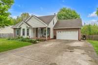 The home has a 2 car garage with built in storage