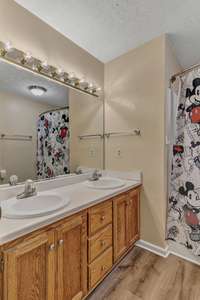 Primary bathroom with double vanity