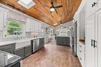 This is the view looking back from the entryway into the mudroom/laundry room.