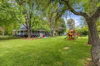 The swing set conveys with the home.