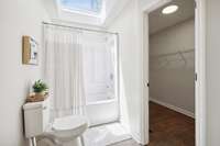 This Dreamy Primary Bathroom is flooded with natural light!