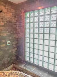 Tile walk-in shower