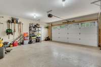 Garage with insulated garage door