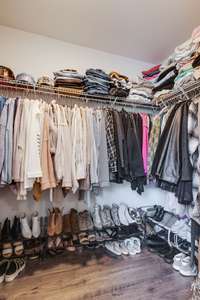 The master closet is 9x5!  So nice!