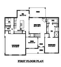 First Floor - The Triton Floor Plan That Is Being Built On Lot 248 - 1210 Sycamore Leaf Way