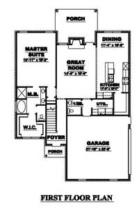 First Floor - The Lexington Floor Plan That Is Being Built On Lot 167 - 8922 Andalusion Way