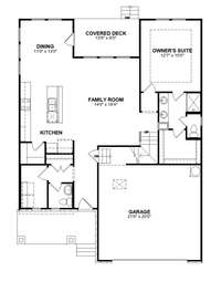 Home will have the extended covered deck (not shown in layout)