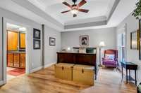 Master bedroom with full luxurious bath attached and 12’x12’ walk in closet.