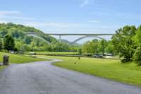 Gorgeous and iconic Natchez Trace bridge...this is your view every time you leave the neighborhood. Breathtaking all year round.