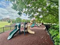 Extensive neighborhood playground with swings