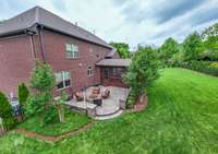 Spacious backyard is fenced