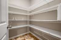 Pantry with wire shelving!