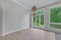 Dining area next to the kitchen