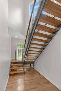 Gorgeous hardwood staircase