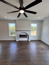 Great room with electric fireplace