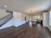 View of kitchen area from great room