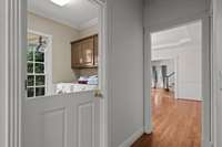 Dutch door (or stable door) in Laundry Room to corral pets when needed.