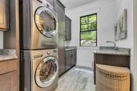 Laundry Room off of the primary bedroom closet.