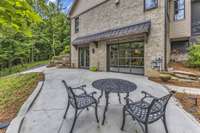 Side patio from full basement