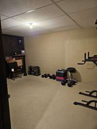 Den/work out room in basement.