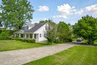 concrete driveway to side entry of home