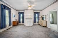 main level bedroom 2 with fireplace