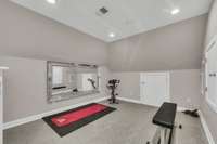 The upstairs has room for a 4th bedroom, exercise room, rec room or whatever you want..