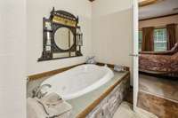 Owner's in-suite bath with Double Vanity, separate tub and shower