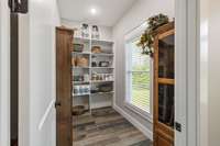 Oversized pantry, perfect space to store bulk grocery items.